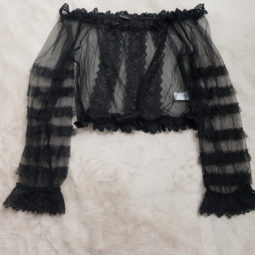 Lace black shirt
